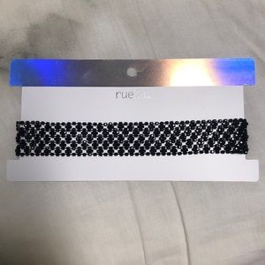 black rhinestone choker